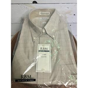 RBM Short Sleeve Button-up Shirt Size 17.5.